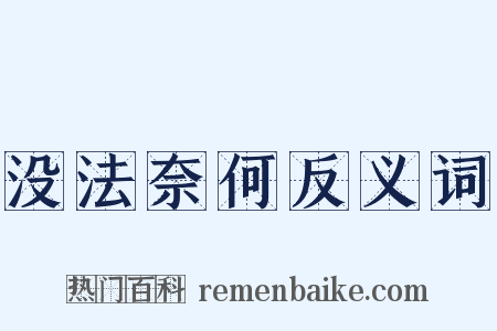 没法奈何反义词是什么意思的图片
